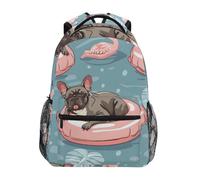 Zaino Da Viaggio French Bulldog Puppy Dog Borsone Uso Quotidiano Zaino Scuola Classico Backpack Per Campeggio Lavoro Office 29X40CM