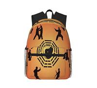 Zaino Da Viaggio Kung Fu Zaino Scuola Casual Borsone Classico Backpack Per Outdoor Campeggio Office