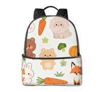 Zaino da viaggio leggero con grazioso orsetto, con custodia per computer portatile | Comode cinghie imbottite. Tasche multiple. Ideale per l'uso quotidiano.