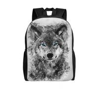 Zaino da Viaggio Lupo Animale Personalizzato Donna Uomo Scuola Laptop Bookbag Borse Daypack per Studenti Universitari