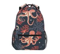 Zaino Da Viaggio Octopuses Coral Sea Pattern Zainetto Per Office | Backpack classico Borsone Per Lavoro