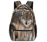 Zaino Da Viaggio Pack Of Wolves Backpack Classico Borsone Durevole Zainetto Per Office Uso Quotidiano Campeggio