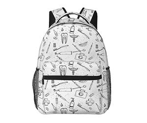 Zaino da viaggio per computer portatile, igiene dentale medica, per la cura dei denti, zaino durevole per notebook, borsa per computer, regali per uomini, donne, adulti