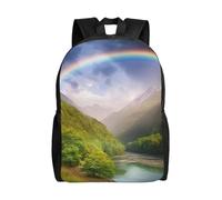 Zaino da viaggio per computer portatile, per donne e uomini, impermeabile, leggero, carino zaino Mountain Valley con arcobaleno casual