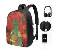 Zaino da viaggio per laptop King Gizzard And Lizard Wizard, resistente all'acqua con porta di ricarica USB, borsa per computer per scuola e