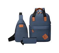 Zaino da viaggio per laptop per uomo e donna - Bagaglio a mano, a tracolla, portamonete, borsa resistente per l'università - Blu