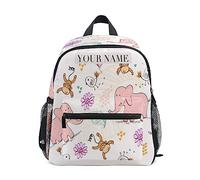 Zaino Da Viaggio Personalized With Name/Text Colorful Cartoon Elephant Zainetto Classico Backpack Vintage Borsone Per Uso Quotidiano Lavoro Office