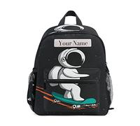 Zaino Da Viaggio Personalized With Name/Text,Cute Skateboard Astronaut Zaino Scuola Casual Borsone Vintage Backpack Per Lavoro Office Campeggio