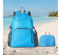 Zaino da viaggio pieghevole, borsa da trekking leggera resistente all'acqua, Cielo blu, Medium, Pieghevole