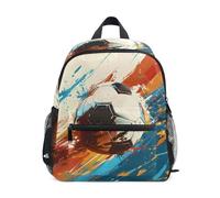 Zaino Da Viaggio Rugby Blue And Red Brown Watercolor Zaino Scuola Classico Borsone Durevole Backpack Per Office Campeggio Lavoro