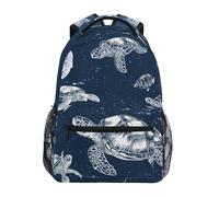 Zaino Da Viaggio Sea Turtle Vintage Backpack Uso Quotidiano Zainetto Classico Borsone Per College Lavoro Office 29X40CM