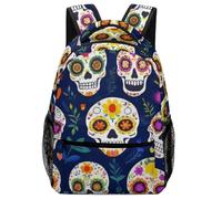 Zaino Day Dead Cool Mexican Sugar Skull Zainetto Trekking Backpack Unisex Zaini Per Notebook Office Campeggio