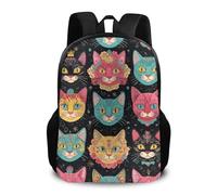 Zaino Day Of The Dead Halloween Sugar Cat Skull Daypack Unisex Backpack Resistente Zaino Da Scuola Per Campeggio Office Outdoor