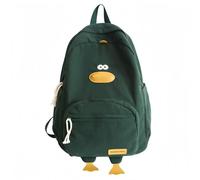 Zaino Dcuk carino, 2025 nuovo Kawaii divertente borsa per libri estetica in velluto a coste, borsa per computer di grande capacità, regalo per il ritorno a scuola, Verde, M
