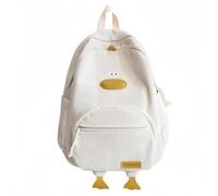 Zaino Dcuk carino, 2025 nuovo Kawaii divertente borsa per libri estetica in velluto a coste, borsa per computer di grande capacità, regalo per il ritorno a scuola, bianco, M