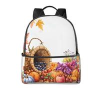 Zaino del Ringraziamento per donne e uomini, raccolto autunnale, per adolescenti, borsa per la scuola, borsa per libri, zaino casual per college, viaggi, lavoro