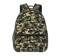 Zaino della Scuola Classico Borse da Scuola Cool Green Camo Army Camouflage Art Moda Zaino per Bambini per Uso giornaliero Viaggio Donna 29X40cm