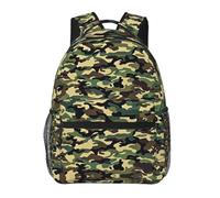Zaino della Scuola Classico Zainetto Asilo Bambino Cool Green Camo Army Camouflage Art Portatile Zaino per Bambini per Campeggio Viaggio Bambini 29X40cm