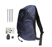 Zaino di avvertimento luminoso, zaino da bicicletta da esterno a 4 indicatori di direzione LED, cintura di di sicurezza luminose ricaricabili tramite USB, borsa ad alta visibilità per la corsa
