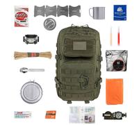 Zaino di evacuazione Brytzky Tactical Polygon Large 36 l - Olive Medium V2 con equipaggiamento