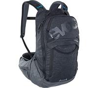 Zaino di protezione EVOC TRAIL PRO 16l per escursioni giornaliere e trail riding (taglia: S/M, protezione dorsale LITESHIELD PLUS, estremamente leggero, ampie alette per i fianchi), Nero / Carbon Grey