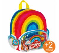 Zaino Didò Arcobaleno, con 14 salsicciotti, 1 coltellino e 1 mattarello
