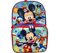 Zaino Disney Topolino 16" Con Scatola Pranzo Rimovibile (Mickey-Fun House)