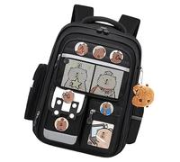 Zaino divertente - Cartoon Animal Satchel, Multi Pocket Academy Knapsack | Schede badge fascino kit accessorio, di libri per ragazzi stanchi adolescenti giovani escursione giocano