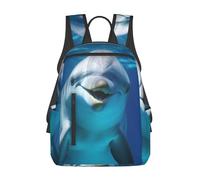 Zaino Dolphin With Smile Daypack Per Notebook | Zaino da scuola Trekking Zainetto Grande Per Computer Office Outdoor