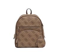 GUESS Zaino Power Play II Tech Backpack – scomparto per laptop – Latte Logo/Brown marrone chiaro