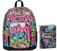 Zaino Doppio Scomparto Seven New Fit, JumpLove, Rosa, Ragazza + Diario 12 Mesi