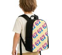 Zaino Elegante per Bambini per la Scuola con Stampa di Ghiaccio, Leggero e Resistente, per Ragazzi, Ragazze, Adolescenti, Viaggi all'aperto, Asilo Nido (Yellow, 42cmX29cmX16cm)