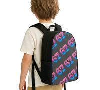 Zaino Elegante per Bambini per la Scuola con Stampa di Ghiaccio, Leggero e Resistente, per Ragazzi, Ragazze, Adolescenti, Viaggi all'aperto, Asilo Nido (Dark Gray, 42cmX29cmX16cm)