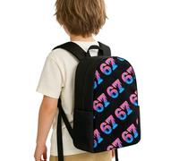 Zaino Elegante per Bambini per la Scuola con Stampa di Ghiaccio, Leggero e Resistente, per Ragazzi, Ragazze, Adolescenti, Viaggi all'aperto, Asilo Nido (Black, 42cmX29cmX16cm)