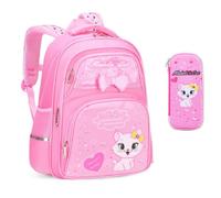 Zaino Elementari Bambina Zainetti per Bambini Zaino Bambina Scuola Elementare Cartella Scuola Borse Scuola Medie 8-12 Anni Rosa