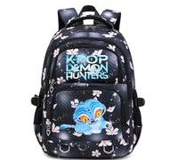 Zaino ergonomico per bambini - KPop Demon Hunters, motivo anime con stampa 3D, Nero/2, 17Inch