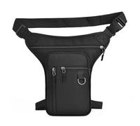 Zaino ergonomico per sport all'aria aperta con tasche multiple Borsa a tracolla regolabile Borsa a tracolla per gamba Borsa da cintura per telefono Portafoglio Vita laterale, Nero , Bellezza di massa