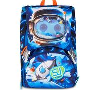 SJ GANG STYLE JAM GANG Zaino Scuola Estensibile Big SPACE LED BOY, Blu, 24 L, Zip laterali, Dispositivo luminoso su pattina, Tasca portaborraccia, Scuola elementare e media, Bambino, Ragazzo