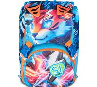 SJ GANG STYLE JAM GANG Zaino Scuola Estensibile Big SPEED ANIMAL BOY, Celeste, 24 L, Zip laterali, Orecchie morbide sollevabili, Tasca portaborraccia, Scuola elementare e media, Bambino, Ragazzo