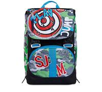SEVEN Zaino ESTENSIBILE BIG SJ GANG - SPORT BOY - BLACK-GREEN - TAGLIA UNICA