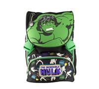 Zaino Estensibile Hulk 40x30x13/20 cm - Capacità 18-24 L, Schienale Ergonomico Rinforzato, Spallacci Imbottiti, Patch 3D - Licenza Ufficiale Marvel Cerdà