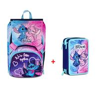 Zaino Estensibile Scuola Disney Lilo & Stitch + Astuccio 3 zip Completo - 2025