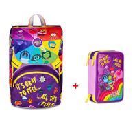 Zaino Estensibile Scuola Inside Out 2 + Astuccio 3 zip Completo - Novità 2025/26