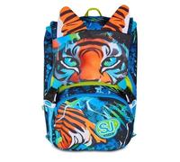 SJ GANG STYLE JAM GANG Zaino Scuola Estensibile Big, Blu, Zaino con Divisorio Interno, Tasca Superiore con Orecchie in Peluche, Tasca per Borraccia, 24 L, Zaino Scuola Elementare, Bambino