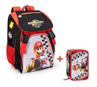 Zaino Estensibile Super Mario Kart World + Astuccio Scuola 3 zip