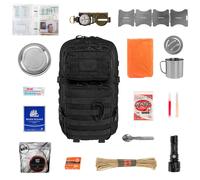 Zaino evacuazione Brytzky Tactical Polygon Large 36 l V3 con equipaggiamento - Black