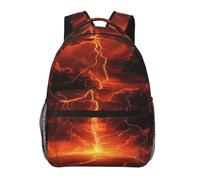 Zaino Fiery Light-Ning Storm Daypack Per Notebook | Zaino da scuola Unisex zaini Resistente Per Office Outdoor Computer
