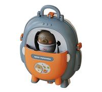 Zaino finto per stimolazione Playset Zaino finto portatile multifunzionale Giocattolo da gioco per avventure all'aria aperta Tempo di gioco per bambini Materiale plastico Design (Spazio)