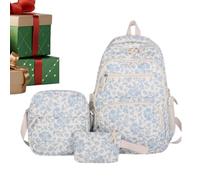 Zaino floreale 3 in 1, borsa a tracolla con stampa floreale da donna, Blu | Per scuola, università, pendolarismo, campeggio, viaggi, ufficio, zaino alla moda borse a tracolla casual da viaggio Dayp-ack
