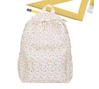 Zaino Floreale, Borsa Da Scuola In Nylon Impermeabile | Grande Pacchetto Leggero Da 15 Pollici Da 280 G | Lo Zaino Da Viaggio Elegante A Molte Tasche Offre Spazio Spazioso Per L'Uso Quotazioni, a, Se